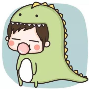 吹泡泡的恐龙头像