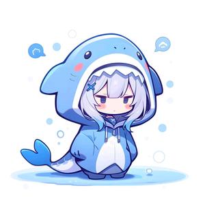 实名的一只鲨头像