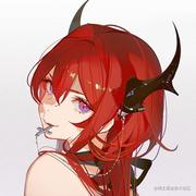 红色有角三倍速的个人资料头像