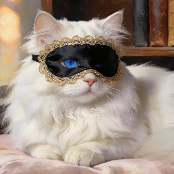 波斯猫蒙着双眼头像