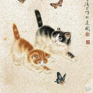 夜色下的猫咪头像