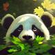 啃树叶的熊猫头像